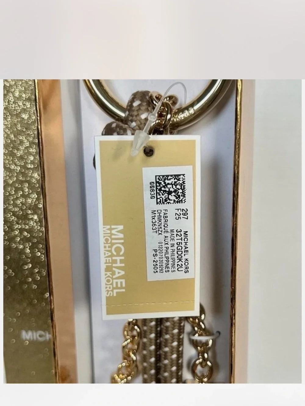 Michael Kors nwt Gold-Tone and Speckled Cord Bag Charm